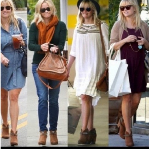 Rag & Bone Harrow Heeled Suede Tan Ankle Bootie - 9 (39) - Picture 6 of 15